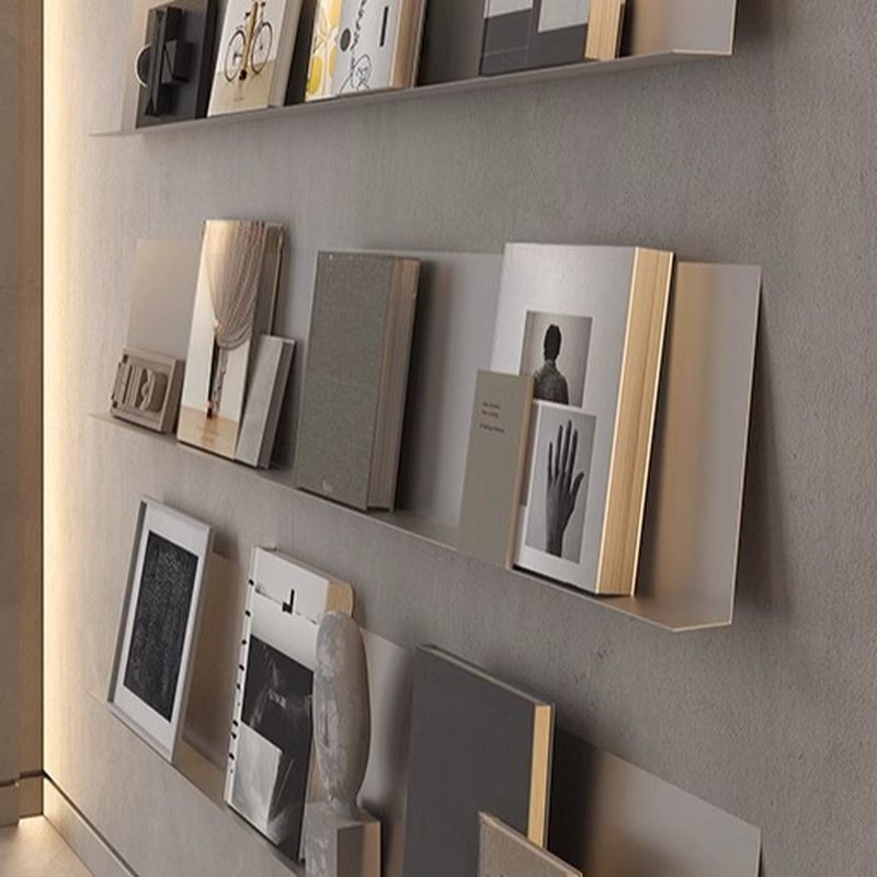 Minimalist Metal Floating Magazine Rack for Gallery Wall Display - With ...