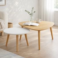 Natural Wood/White
