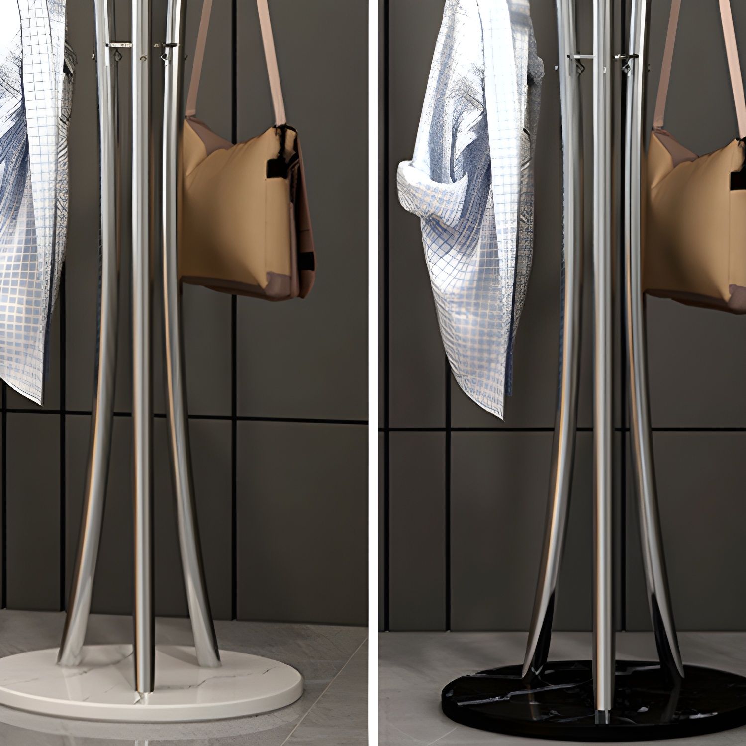 Disamatic Tree Rack Sculptural Tree Branch Coat Rack with Marble Base and Multi-Tier ...