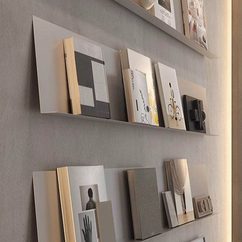 Minimalist Metal Floating Magazine Rack for Gallery Wall Display - With ...
