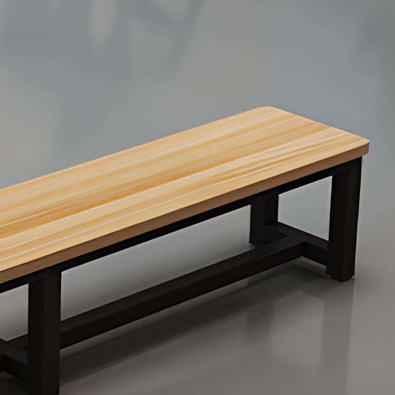 Industrial Minimalist Heavy-Duty Locker Room Bench with Shoe Storage ...