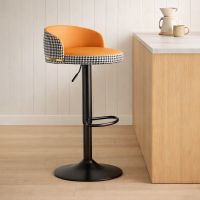 Orange Houndstooth