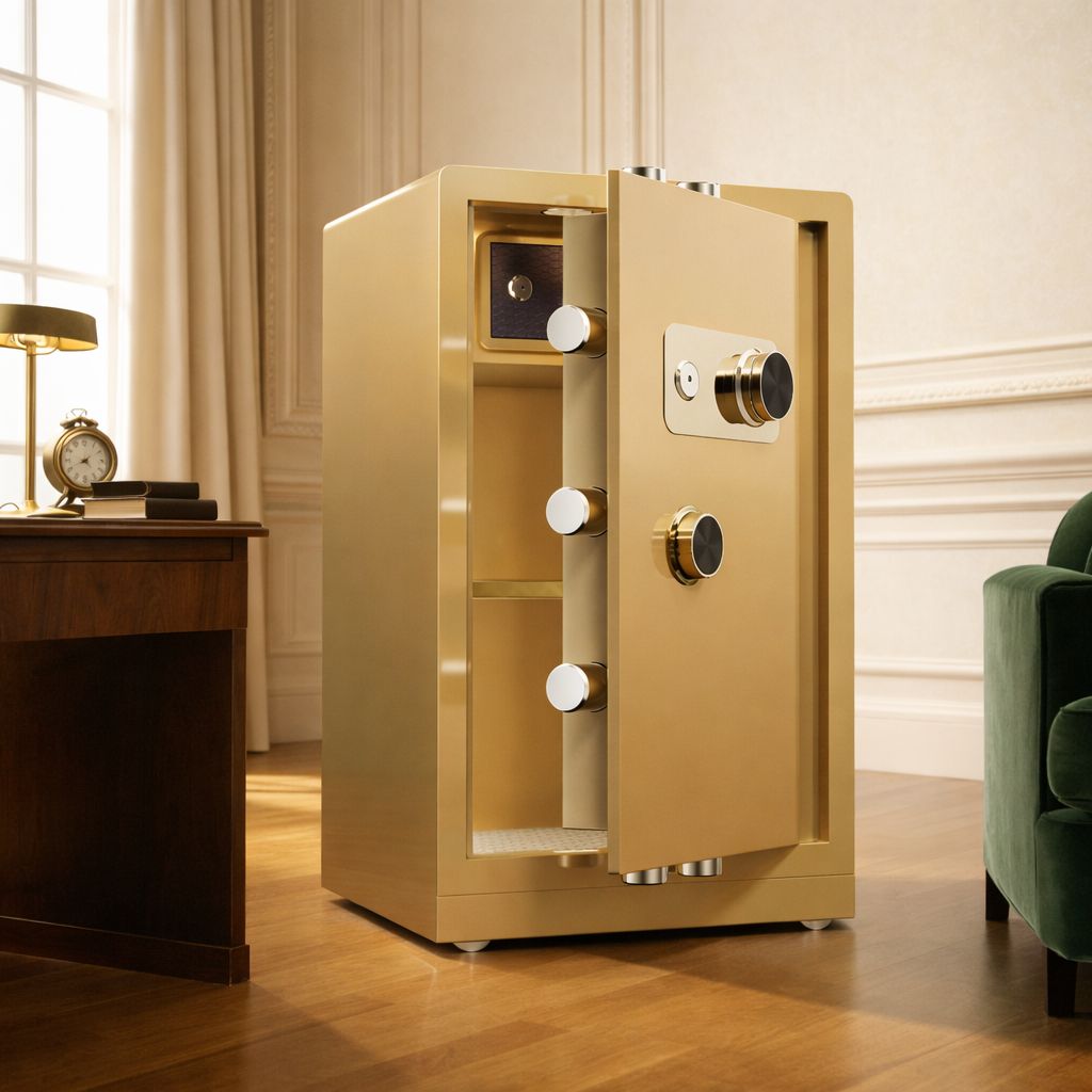 Reinforced Digital Security Safe with Fire-Resistant Walls, Dual Alarm ...