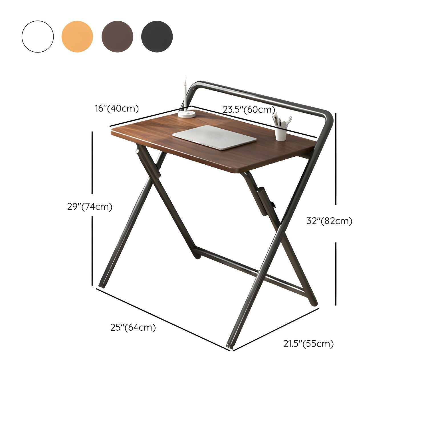 Mobile Writing Table Industrial Folding Computer Desk – No Assembly Portable Writing Table ...
