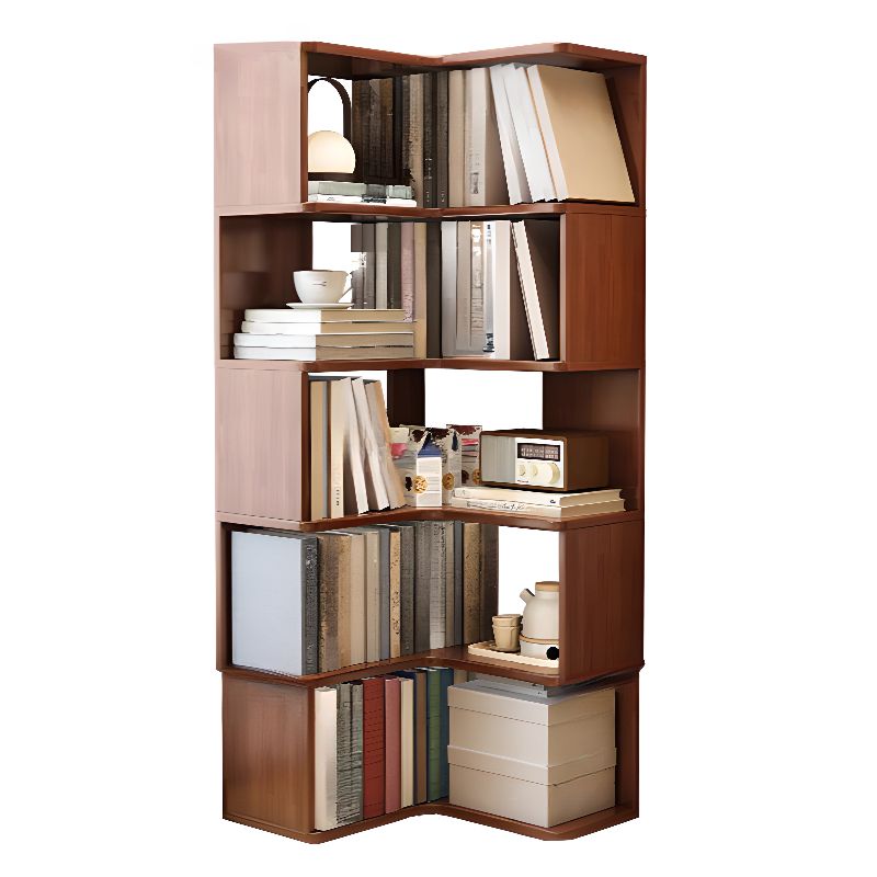 Minimalist L-Shaped Corner Bookshelf with Baseboard Cutout Design - 19 ...