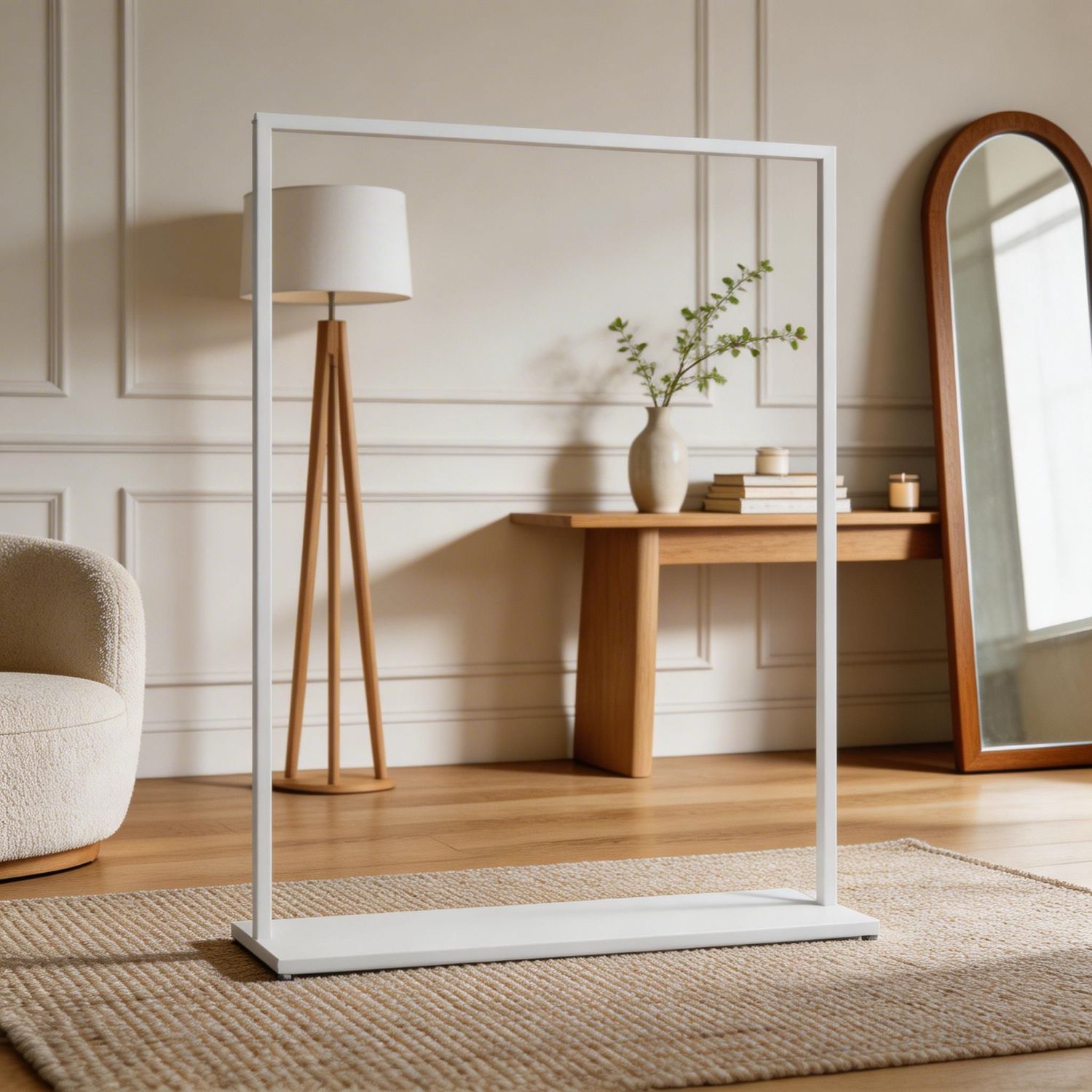 Heavy Duty Minimalist Metal Garment Rack, Freestanding Clothing Display ...