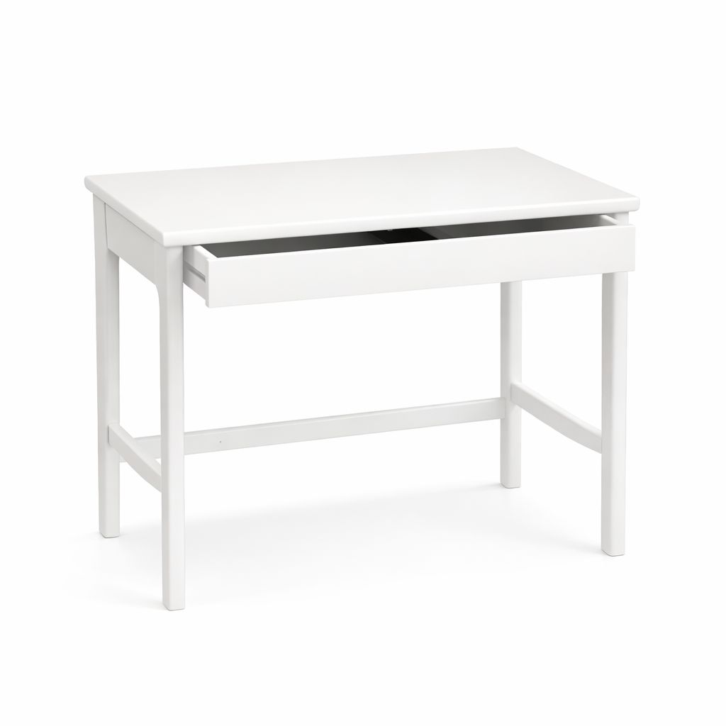 Minimalist Solid Wood Writing Desk with Drawer, Compact Home Office ...