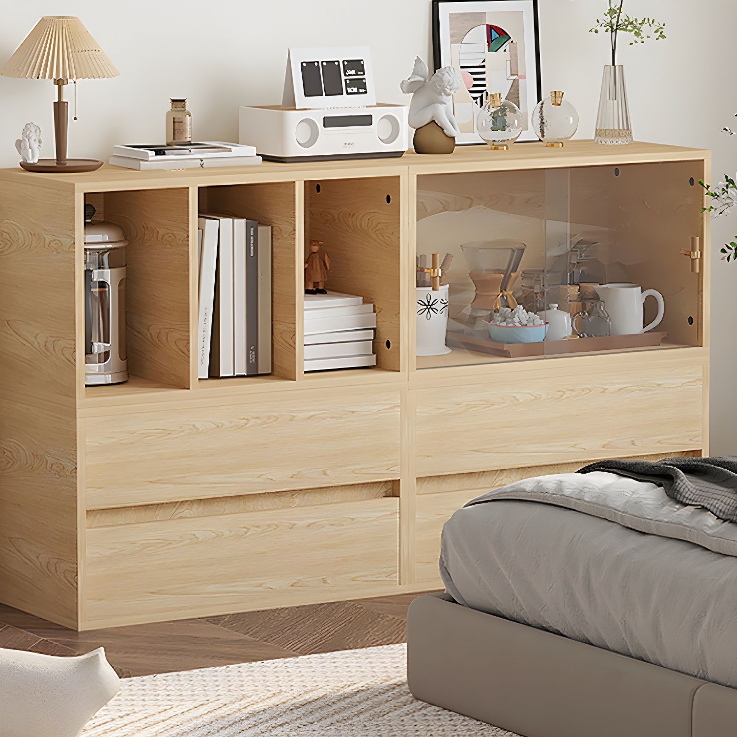 Scandinavian Modular Stacking Storage Cabinet System for Living Room ...