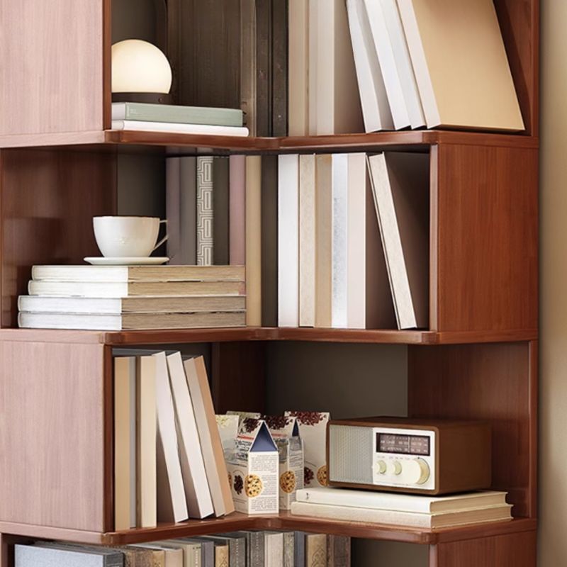 Minimalist L-Shaped Corner Bookshelf with Baseboard Cutout Design - 19 ...