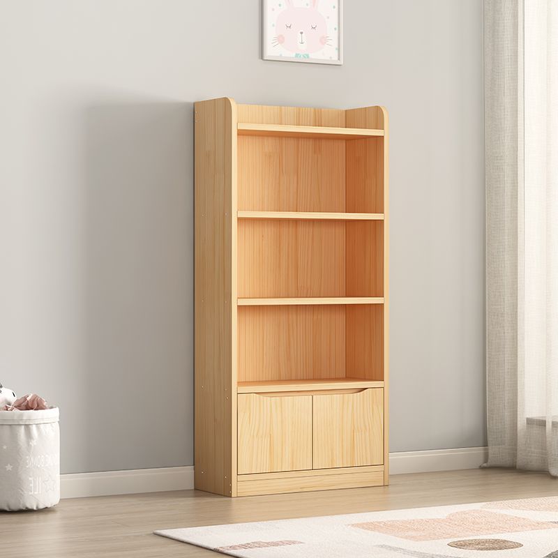 Scandinavian Storage Bookcase with Lower Cabinet, Minimalist Open ...