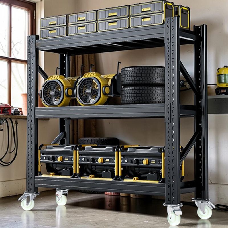 Yellowrack Storage Rack Industrial Heavy-Duty Rolling Steel Storage Rack with Adjustable ...