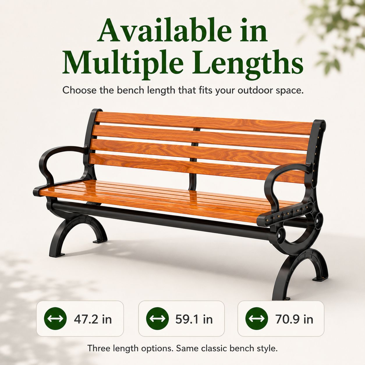 Industrial Heavy-Duty Outdoor Bench, Weather-Resistant Garden Seating ...