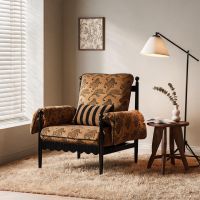 Beige Woven Upholstery