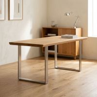 Natural Wood / Silver Legs