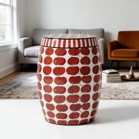 Hand-Painted Crimson Ceramic