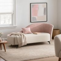 Pink Velvet / Ivory Leather