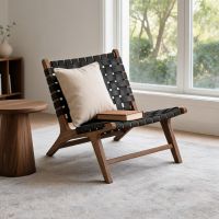 Walnut Frame with Black Leather