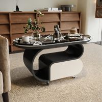 Black and White Frame with Black Marble Top