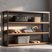 Natural Oak with Black Frame
