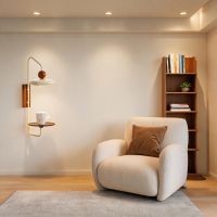 Cream White & Walnut