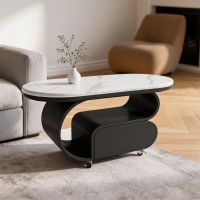 Black Frame with White Marble Top