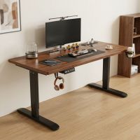 Walnut Top with Black Frame