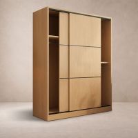 Natural Wood with Linear Doors
