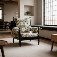Beige Camellia Floral