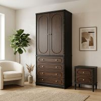 Black with Walnut