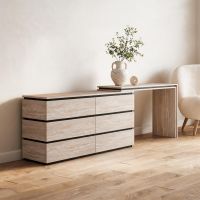 Travertine / Black Pattern