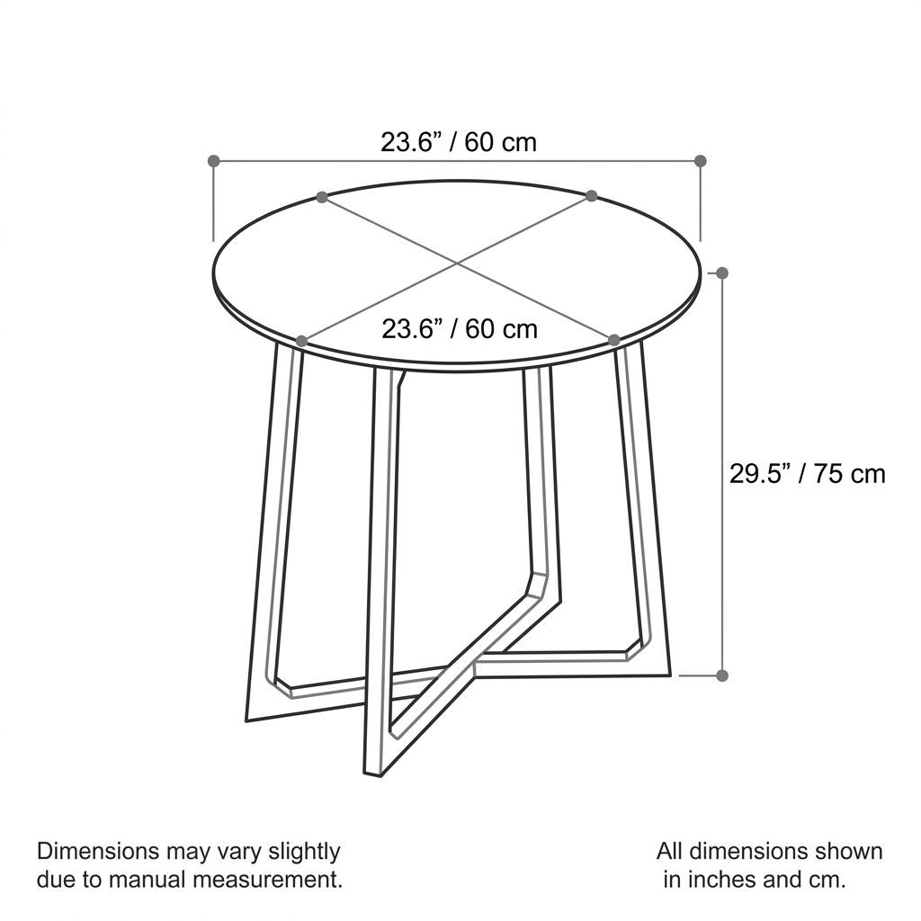 Fixed Tree Stand Solid Wood Dining Set with Rubberwood Table Top and Base, Faux Leather ...